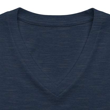 America Freedom V-Neck Tee — Patriotic Retro Graphic for Women