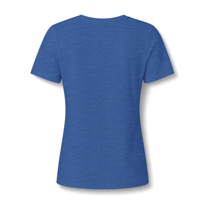 America Freedom V-Neck Tee — Patriotic Retro Graphic for Women