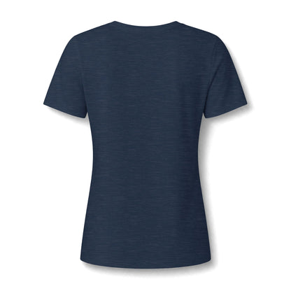 America Freedom V-Neck Tee — Patriotic Retro Graphic for Women